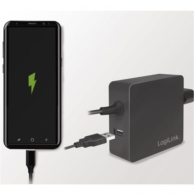 LogiLink Laptop-strömadapter + USB-laddning 70W LogiLink Laptop-strömadapter + USB-laddning 70W