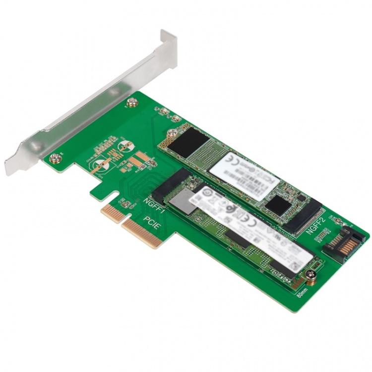 LogiLink PCI-Express -> 2x M.2 SSD + 1x