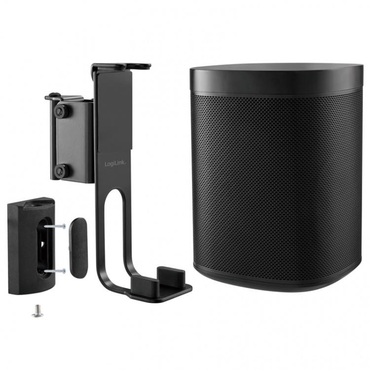 LogiLink Väggfäste Sonos One / Play 1 Svart