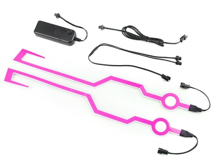 Ljusstripes till motorcykelhjälm, Lila Ljusstripes till motorcykelhjälm, Lila