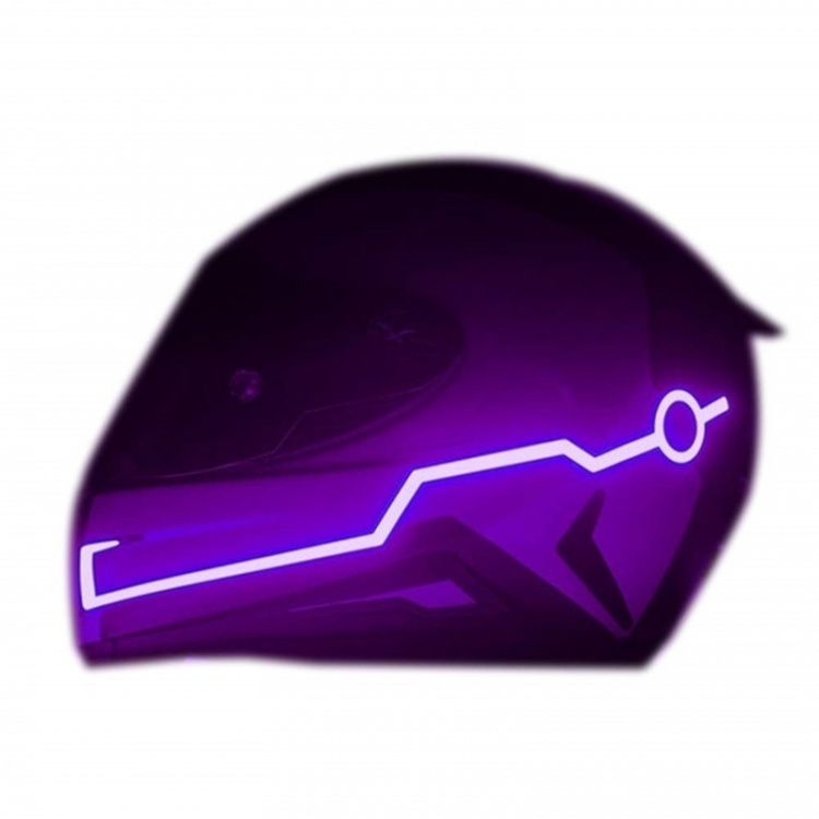 Ljusstripes till motorcykelhjälm, Lila Ljusstripes till motorcykelhjälm, Lila