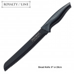 Royalty Line RL-CB5P, Knivset i 5 delar och skalare, Svart