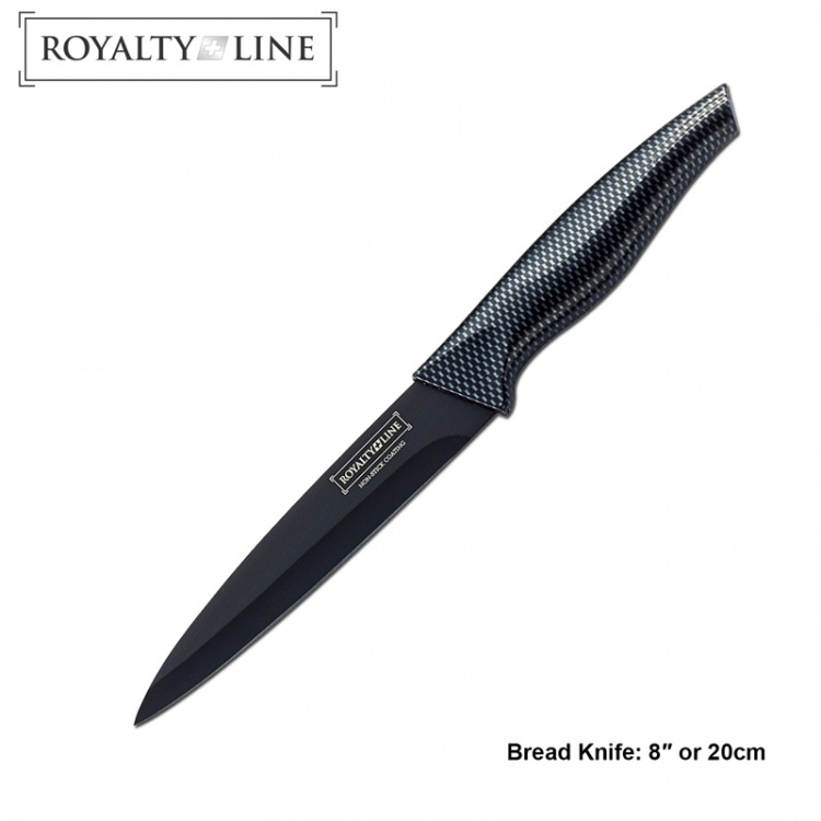 Royalty Line RL-CB5P, Knivset i 5 delar och skalare, Svart