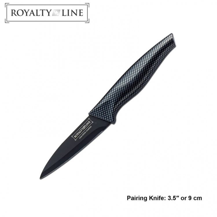 Royalty Line RL-CB5P, Knivset i 5 delar och skalare, Svart