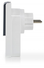 Nedis Smartlife Kontaktuttag för Utomhusbruk | Wi-Fi | Energimätare | 3680 W | Grå/Vit