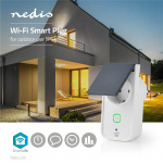Nedis Smartlife Kontaktuttag för Utomhusbruk | Wi-Fi | Energimätare | 3680 W | Grå/Vit