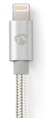 Nedis Lightning Kabel | USB 2.0 | Apple Lightning, 8-stifts | USB-A Hane | 480 Mbps | Guldplaterad | 3.00 m | Rund | Flätad / Nylon | Aluminium | Kartong med täckt fönster