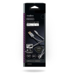 Nedis Lightning Kabel | USB 2.0 | Apple Lightning, 8-stifts | USB-A Hane | 480 Mbps | Guldplaterad | 3.00 m | Rund | Flätad / Nylon | Aluminium | Kartong med täckt fönster