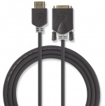 Nedis HDMI™ kabel | HDMI™ Kontakt | DVI-D 24+1-Pin Hane | 1080p | Guldplaterad | 2.00 m | Rak | PVC | Antracit | Window Box med Euro Lock Nedis HDMI™ kabel | HDMI™ Kontakt | DVI-D 24+1-Pin Hane | 1080p | Guldplaterad | 2.00 m | Rak | PVC | Antracit | Window Box med Euro Lock