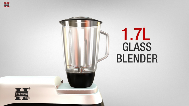 Herzberg HG-5029, Köksmaskin 1200W, Grå