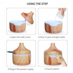 Luftfuktare/Aroma Diffuser i trädesign 300ml, Ljust trä Luftfuktare/Aroma Diffuser i trädesign 300ml, Ljust trä