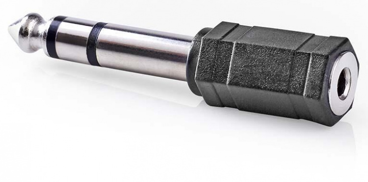 Nedis Stereo Audio Adapter | 6.35 mm Hane | 3.5 mm Hona | Guldplaterad | Rak | ABS | Antracit | 1 st. | Låda