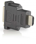 Nedis HDMI™ Adapter | HDMI™ Kontakt | DVI-D 24+1-Pin Hona | Guldplaterad | Rak | ABS | Antracit | 1 st. | Låda