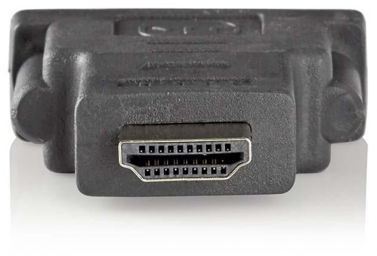 Nedis HDMI™ Adapter | HDMI™ Kontakt | DVI-D 24+1-Pin Hona | Guldplaterad | Rak | ABS | Antracit | 1 st. | Låda