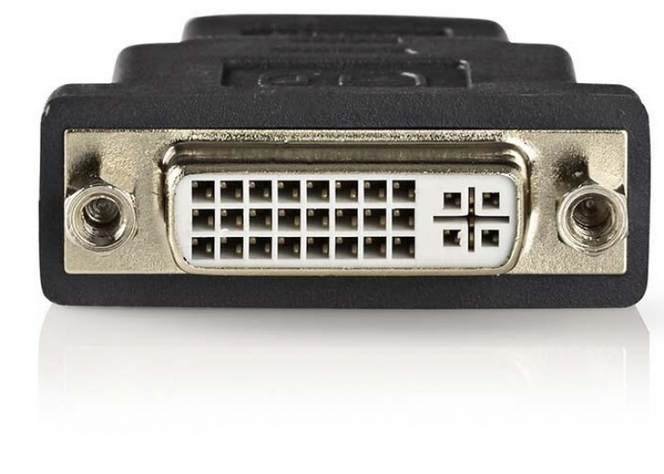 Nedis HDMI™ Adapter | HDMI™ Kontakt | DVI-D 24+1-Pin Hona | Guldplaterad | Rak | ABS | Antracit | 1 st. | Låda