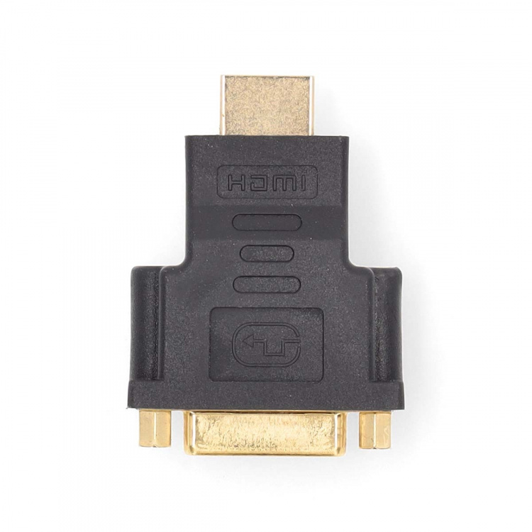 Nedis HDMI™ Adapter | HDMI™ Kontakt | DVI-D 24+1-Pin Hona | Guldplaterad | Rak | ABS | Antracit | 1 st. | Låda
