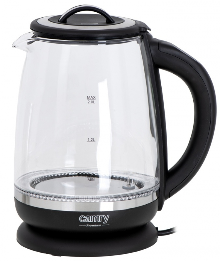 Camry CR 1290 Vattenkokare glas 2,0 l - med temp. kontroll och tebryggare
