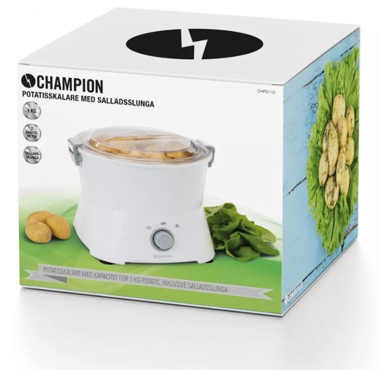 Champion Potatisskalare 1kg m. Salladsslunga PS110 Vit