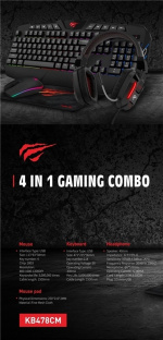 Havit KB478CM 4i1 Gaming Bundle Havit KB478CM 4i1 Gaming Bundle