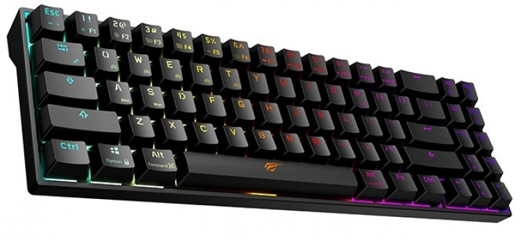 Havit Mekaniskt Gamingtangentbord med bakgrundsbelysning, Svart