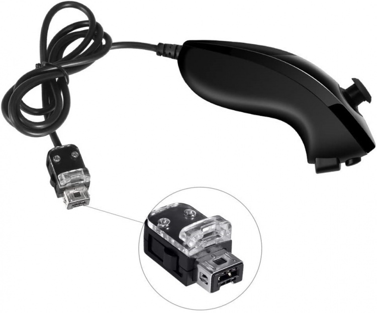 Remote Plus + Nunchuck till Wii-Wii U, Svart