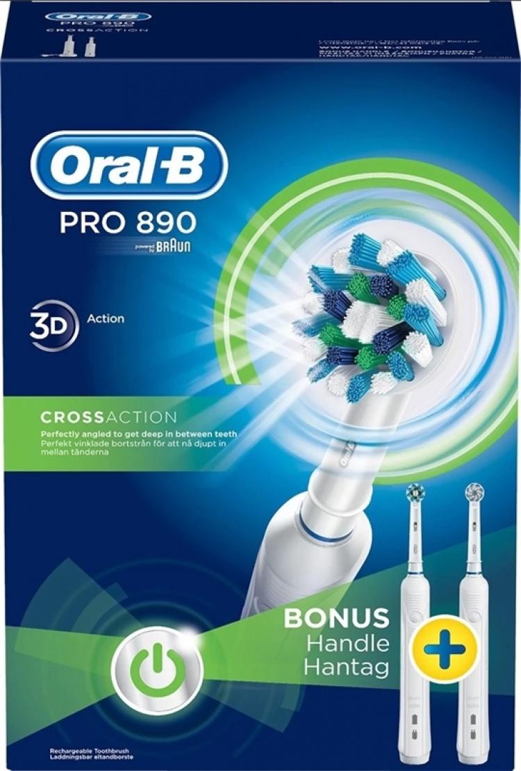Oral-B Pro 890 2-pack eltandborstar med timer