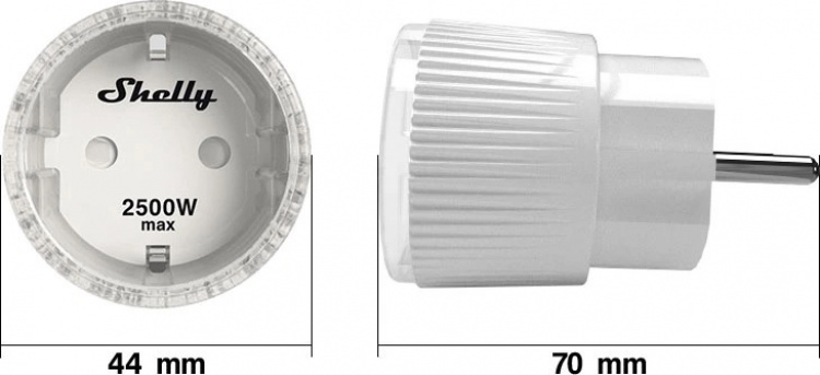 Shelly Plug S Liten fjärrströmbrytare (plug) med energimätning och WiFi