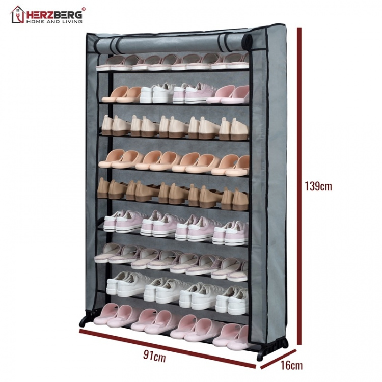 Herzberg Skoförvaring till 45 skor, Svart Herzberg Skoförvaring till 45 skor, Svart