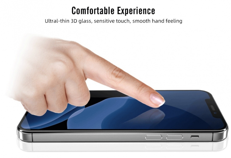 3-pack Mr. Yes Heltäckande skärmskydd i härdat glas till iPhone 12 Pro Max