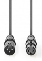 Nedis Balanserad ljudkabel | XLR 3-stifts hane | XLR 3-stifts hona | Nickelplaterad | 20.0 m | Rund | PVC | Mörkgrå | Presentbox