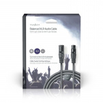 Nedis Balanserad ljudkabel | XLR 3-stifts hane | XLR 3-stifts hona | Nickelplaterad | 20.0 m | Rund | PVC | Mörkgrå | Presentbox