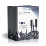 Nedis Balanserad ljudkabel | XLR 3-stifts hane | XLR 3-stifts hona | Nickelplaterad | 20.0 m | Rund | PVC | Mörkgrå | Presentbox