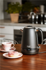 Adler Vattenkokare 1,7L med Temperatur-inställning, Svart