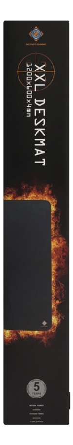 DELTACO GAMING Musmatta XXL, Deskmat, sydda kanter, tygyta, svart