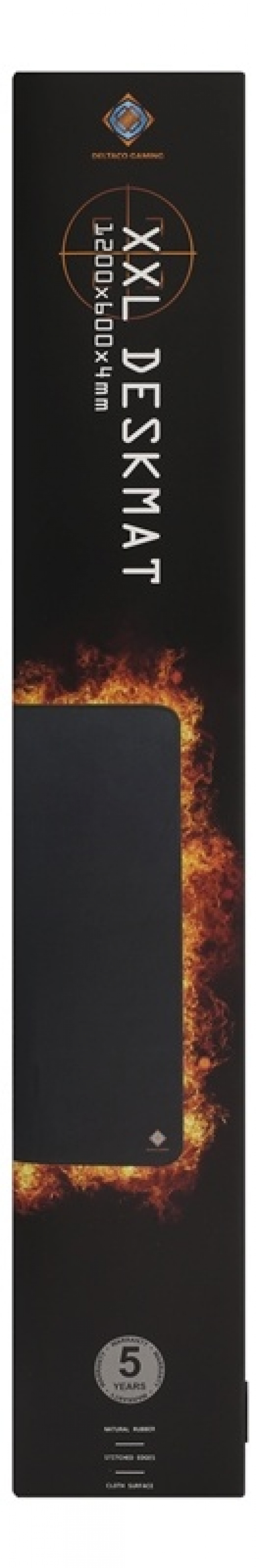 DELTACO GAMING Musmatta XXL, Deskmat, sydda kanter, tygyta, svart