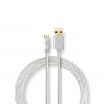 USB-A hane 2.0 till microUSB | Guldpläterad, 2.0 m USB-A hane 2.0 till microUSB | Guldpläterad, 2.0 m
