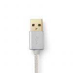 USB-A hane 2.0 till microUSB | Guldpläterad, 2.0 m USB-A hane 2.0 till microUSB | Guldpläterad, 2.0 m