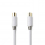 Nedis Koaxialkabel | IEC (Koax) Hane | IEC (Koax) Hona | Guldplaterad | 100 dB | 75 Ohm | Dubbelskärmad | 2.00 m | Rund | PVC | Vit | Låda Nedis Koaxialkabel | IEC (Koax) Hane | IEC (Koax) Hona | Guldplaterad | 100 dB | 75 Ohm | Dubbelskärmad | 2.00 m | Rund | PVC | Vit | Låda