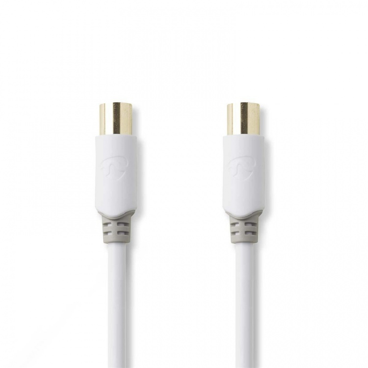 Nedis Koaxialkabel | IEC (Koax) Hane | IEC (Koax) Hona | Guldplaterad | 100 dB | 75 Ohm | Dubbelskärmad | 2.00 m | Rund | PVC | Vit | Låda Nedis Koaxialkabel | IEC (Koax) Hane | IEC (Koax) Hona | Guldplaterad | 100 dB | 75 Ohm | Dubbelskärmad | 2.00 m | Rund | PVC | Vit | Låda