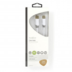 Nedis Koaxialkabel | IEC (Koax) Hane | IEC (Koax) Hona | Guldplaterad | 100 dB | 75 Ohm | Dubbelskärmad | 2.00 m | Rund | PVC | Vit | Låda Nedis Koaxialkabel | IEC (Koax) Hane | IEC (Koax) Hona | Guldplaterad | 100 dB | 75 Ohm | Dubbelskärmad | 2.00 m | Rund | PVC | Vit | Låda