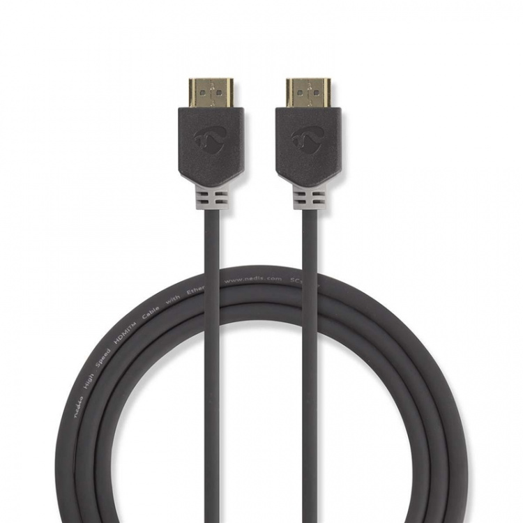 Nedis High Speed HDMI ™ kabel med Ethernet | HDMI™ Kontakt | HDMI™ Kontakt | 4K@60Hz | ARC | 18 Gbps | 0.50 m | Rund | PVC | Antracit | Låda Nedis High Speed HDMI ™ kabel med Ethernet | HDMI™ Kontakt | HDMI™ Kontakt | 4K@60Hz | ARC | 18 Gbps | 0.50 m | Rund | PVC | Antracit | Låda