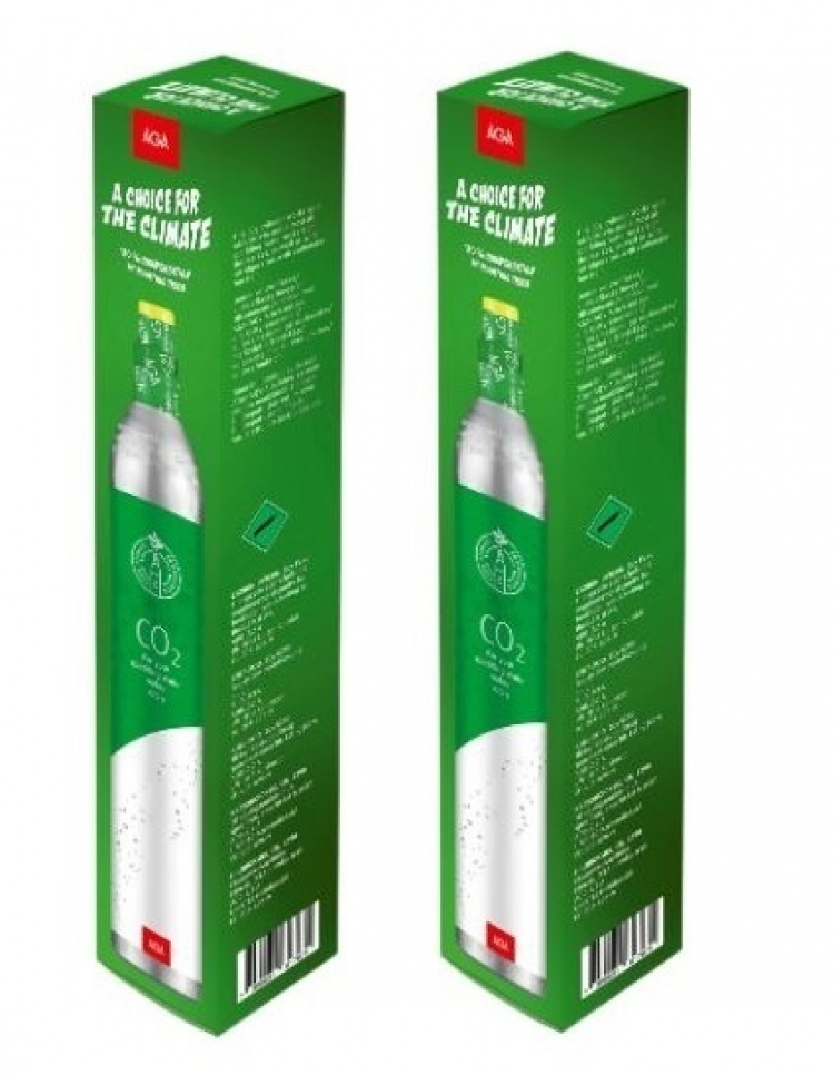 2-pack AGA Biogon C Kolsyrepatron 425g, Grön