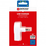 SKROSS 4-Port USB-laddare EU SKROSS 4-Port USB-laddare EU