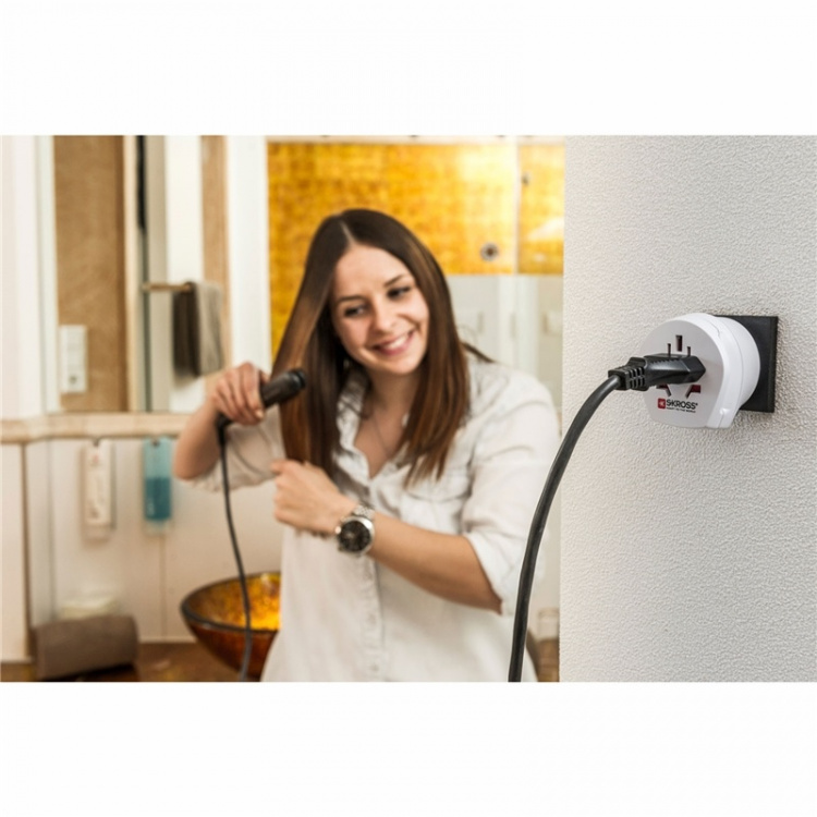 SKROSS El-Adapter Combo Danmark & Europa