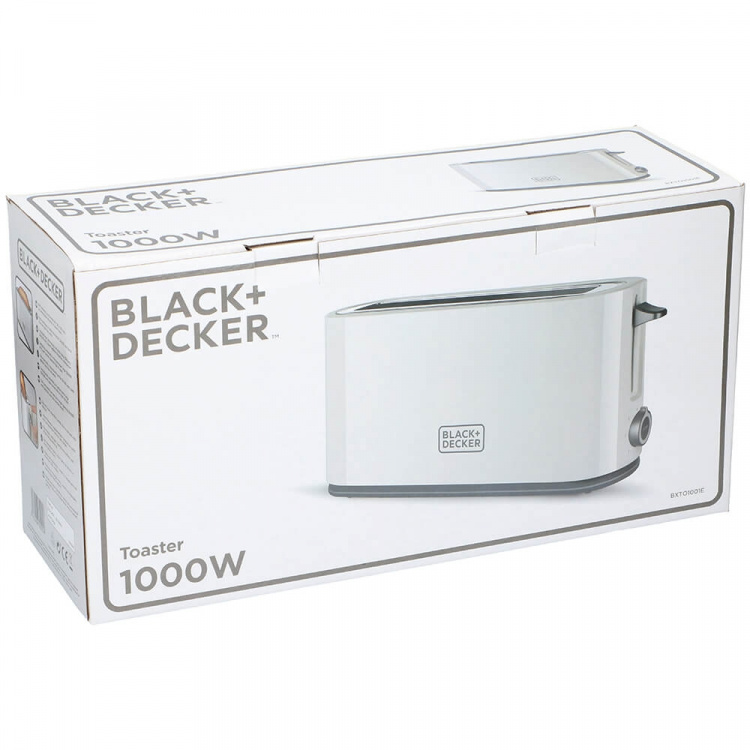 BLACK+DECKER Brödrost 1000W Vit BLACK+DECKER Brödrost 1000W Vit