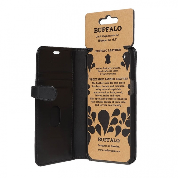 Buffalo Mobilfodral 3 Kortfack Svart - iPhone 12 Pro Max