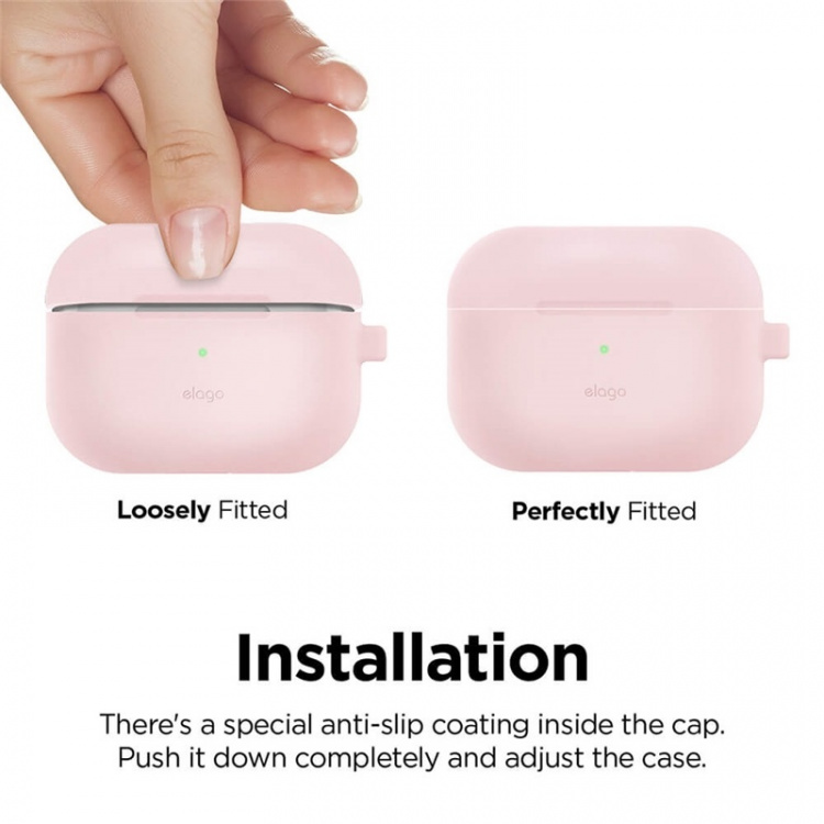 Elago Skyddsväska för Airpod Pro med Hängare Rosa Elago Skyddsväska för Airpod Pro med Hängare Rosa