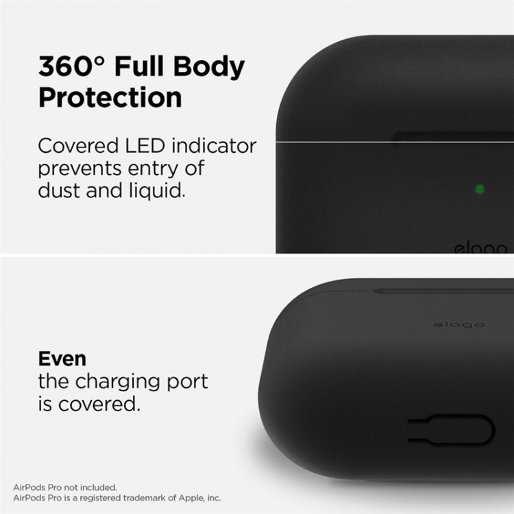 Elago Skyddsväska för Airpod Pro med Hängare Svart Elago Skyddsväska för Airpod Pro med Hängare Svart