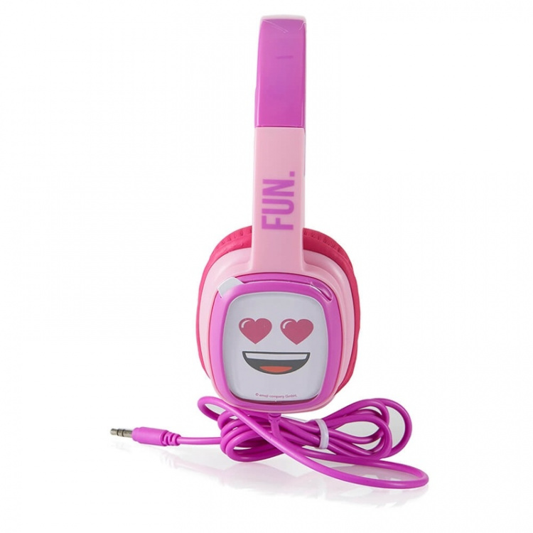 Emoji Hörlur Flip\'N\'Switch Junior On-Ear Trådad Rosa 80dB
