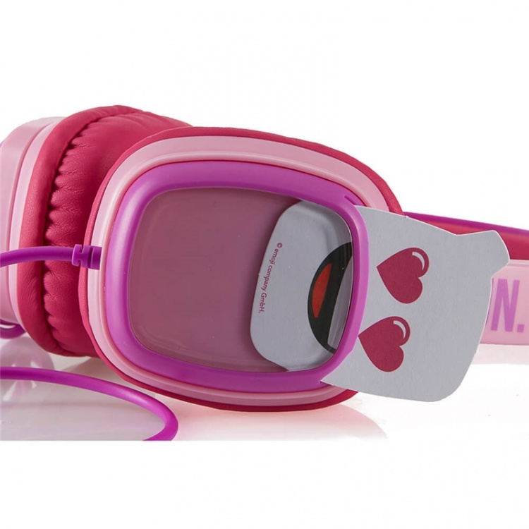 Emoji Hörlur Flip\'N\'Switch Junior On-Ear Trådad Rosa 80dB